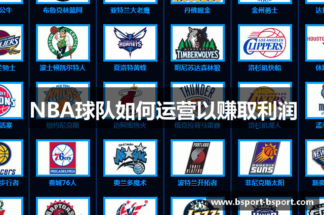NBA球队如何运营以赚取利润